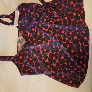 Sleeveless wrap top sizeS Grey and Fuscha